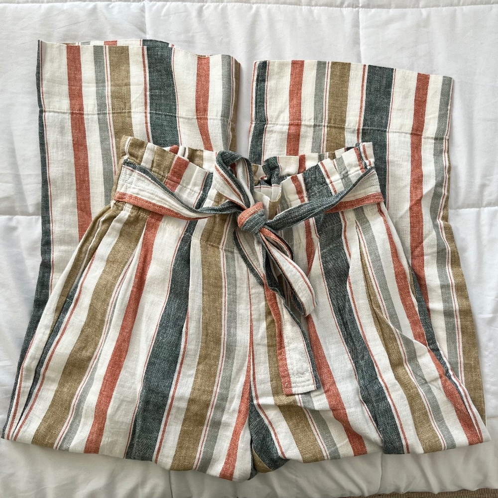 Madewell Striped Belt pants